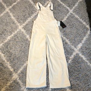 Cream corduroy overalls